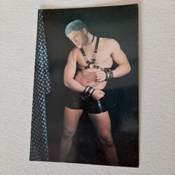 Bill Clinton on Fetish Bondage Model Postcard. Measures approx. 6"x4"