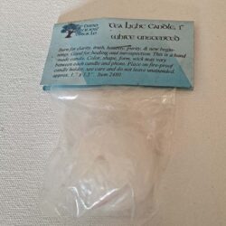 Small white drop votive candle