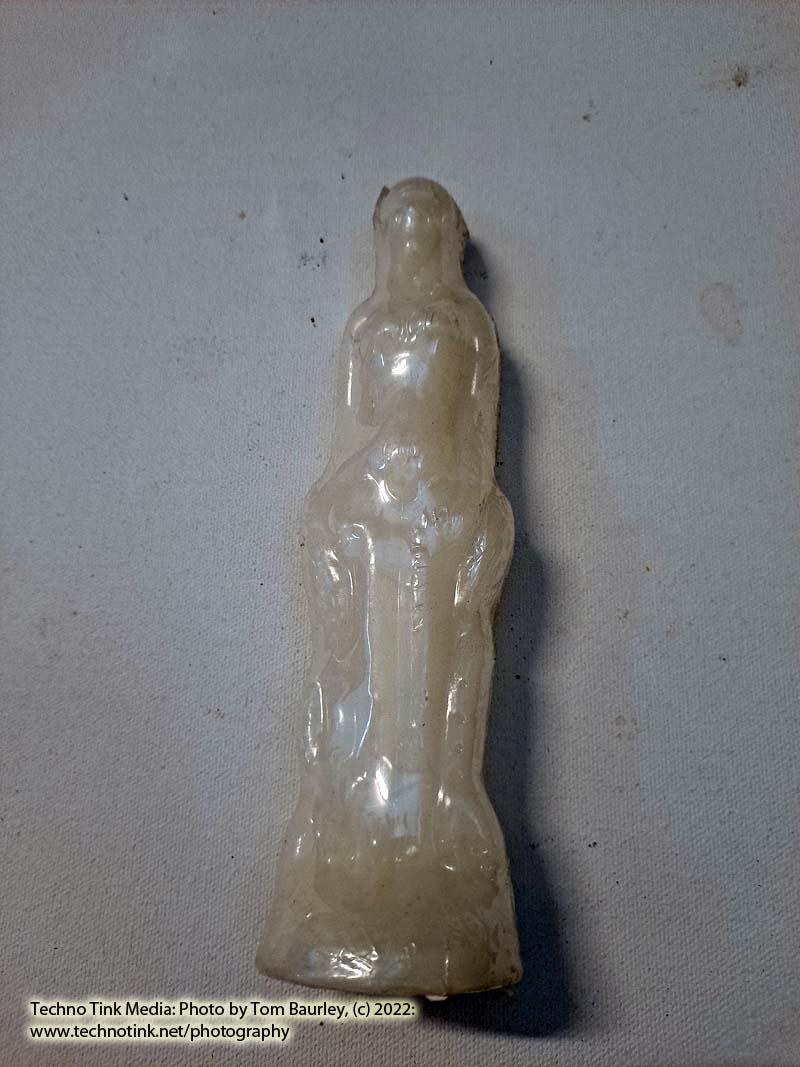 Spell Candle - Female Figurine, White 7.5x2x2