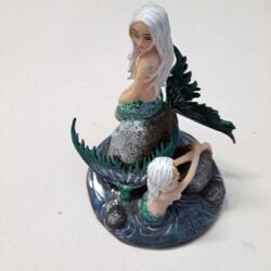 Mermaid Duo on Rocks Figurine