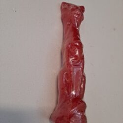 Spell Candle - Cat Figurine, Red, 7x2x2