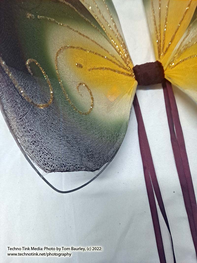Purple-Green-Yellow Flower Fairy Wings 16"x16"x6" - Image 10