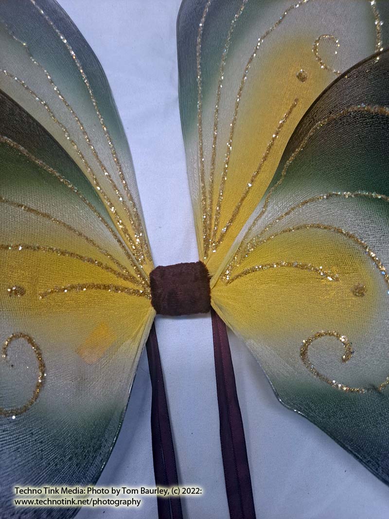 Purple-Green-Yellow Flower Fairy Wings 16"x16"x6" - Image 11