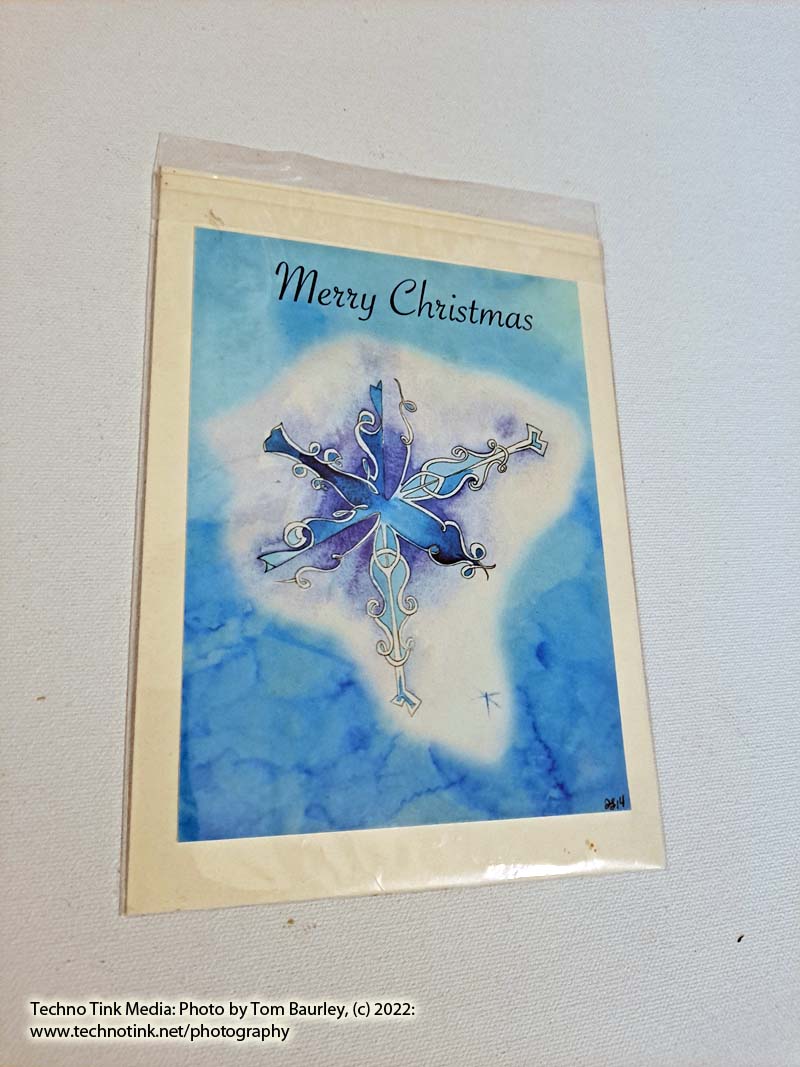 Merry Christmas Snowflake Art Card by Jill Sattler - Image 2