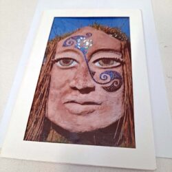 Photo card of God Statue Head Closeup, Hill of Uisneach, Ireland by Tom Baurley