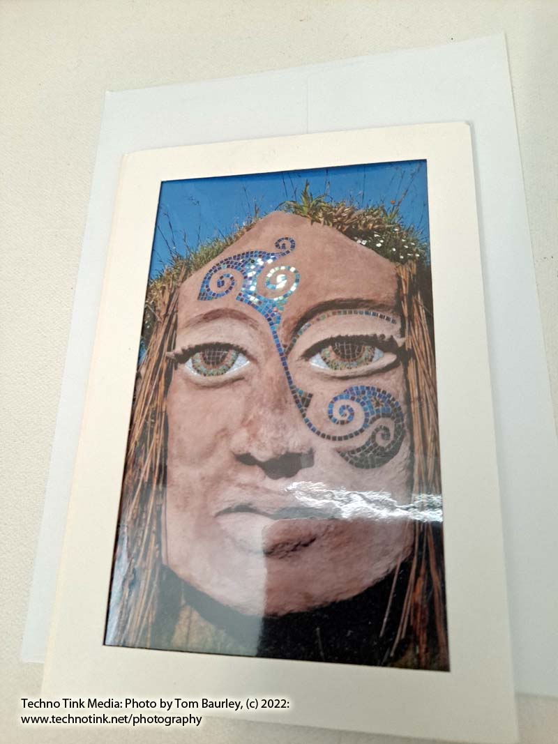 Photo card of God Statue Head Closeup, Hill of Uisneach, Ireland by Tom Baurley - Image 5