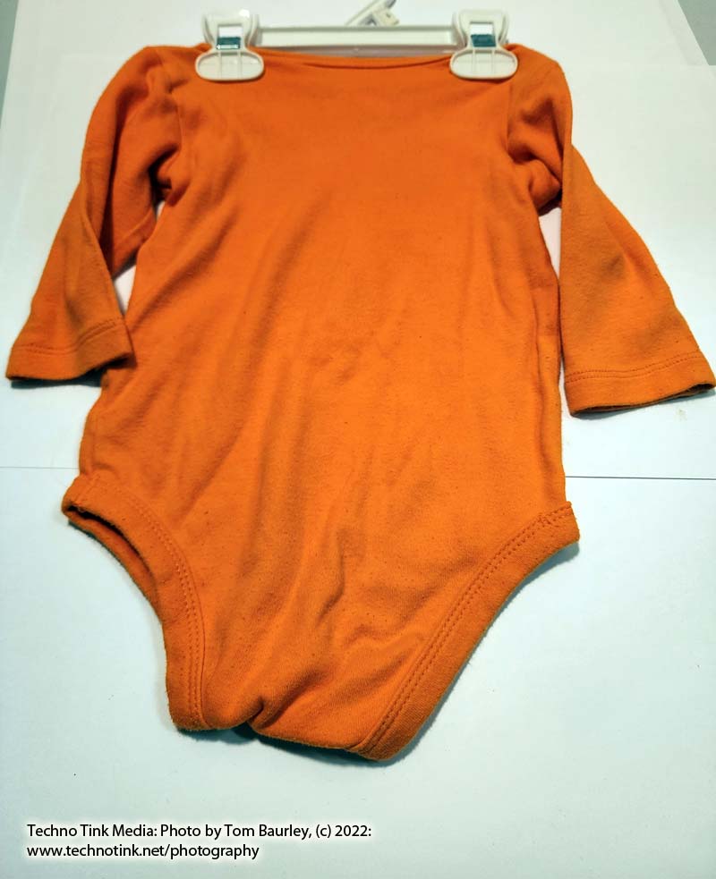 Used Orange 2 tooth Jack-o-lantern face Onesie, Age 6-9 months - Image 4