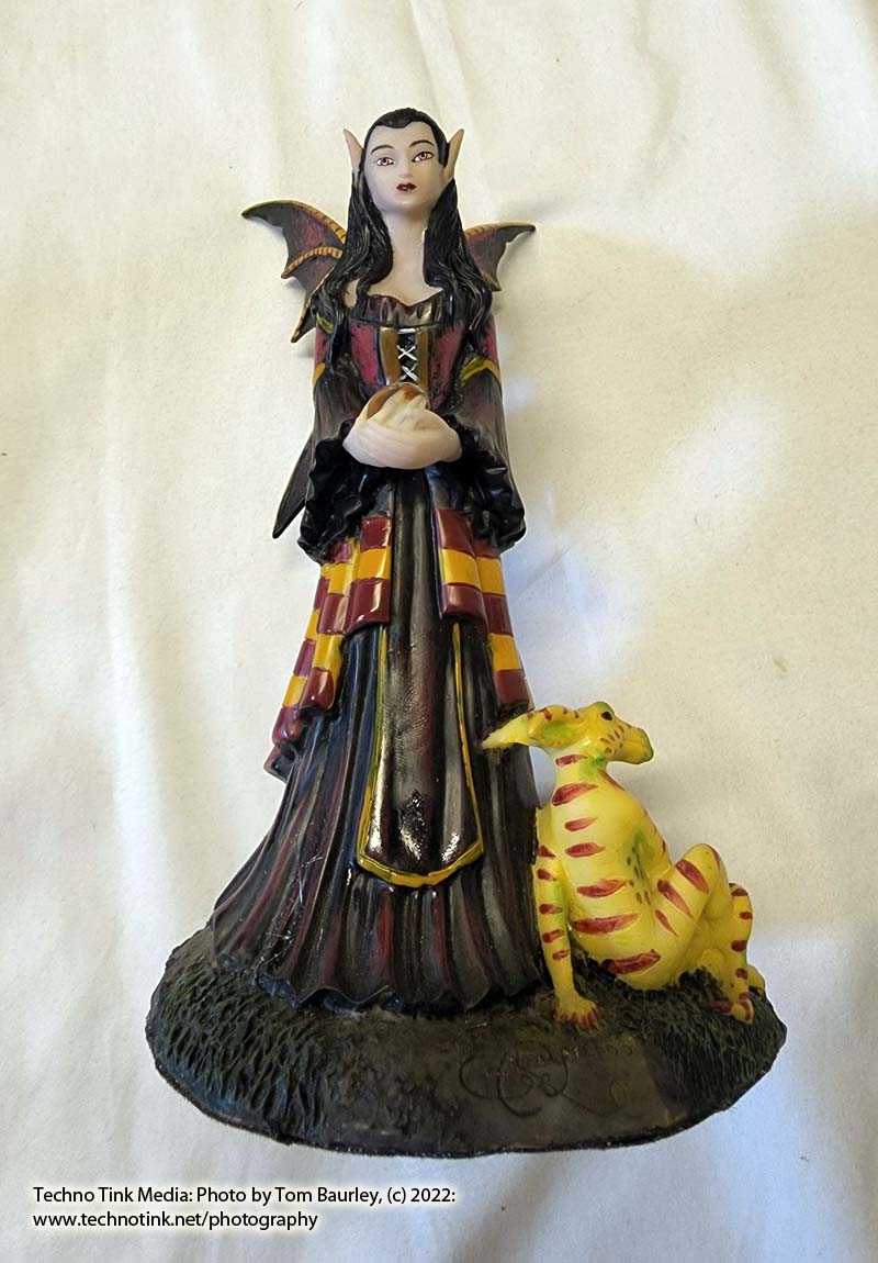 Amy Brown Dark Fae Figurine with Mini Dragon