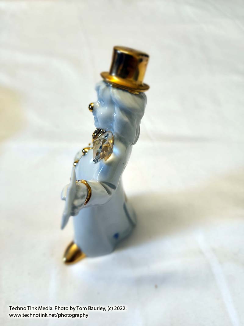 Vintage Capodimote Limoges Mime Clown Figurine, Glazed Ceramic/Porcelain Swarovski Crystal 24k gold - Image 5
