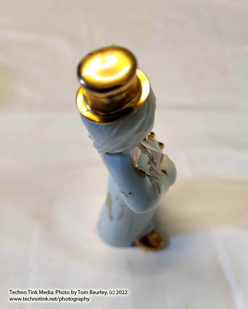 Vintage Capodimote Limoges Mime Clown Figurine, Glazed Ceramic/Porcelain Swarovski Crystal 24k gold - Image 7