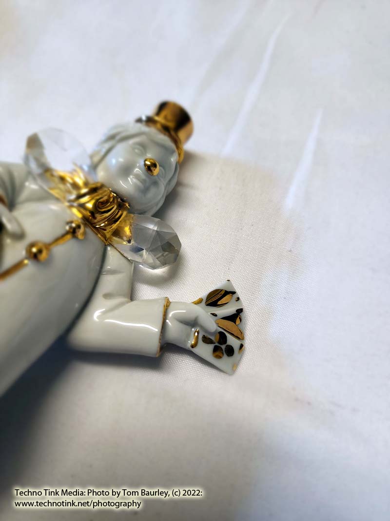Vintage Capodimote Limoges Mime Clown Figurine, Glazed Ceramic/Porcelain Swarovski Crystal 24k gold - Image 11
