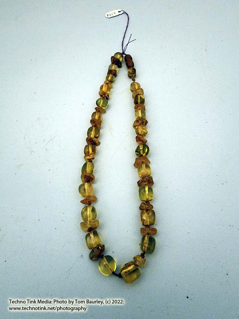 Medium Amber Teething Necklace with alternating knotted chips