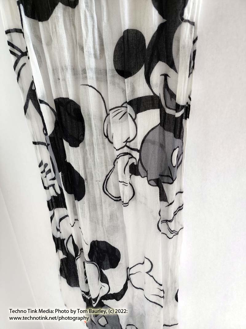 Black/Grey Micky Mouse on White Scarf - Image 6