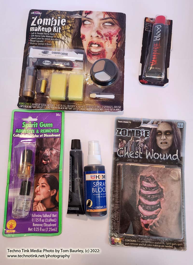 Custom Chest Wound Zombie Make-up Kit compiled by Techno Tink Treasures - Image 3