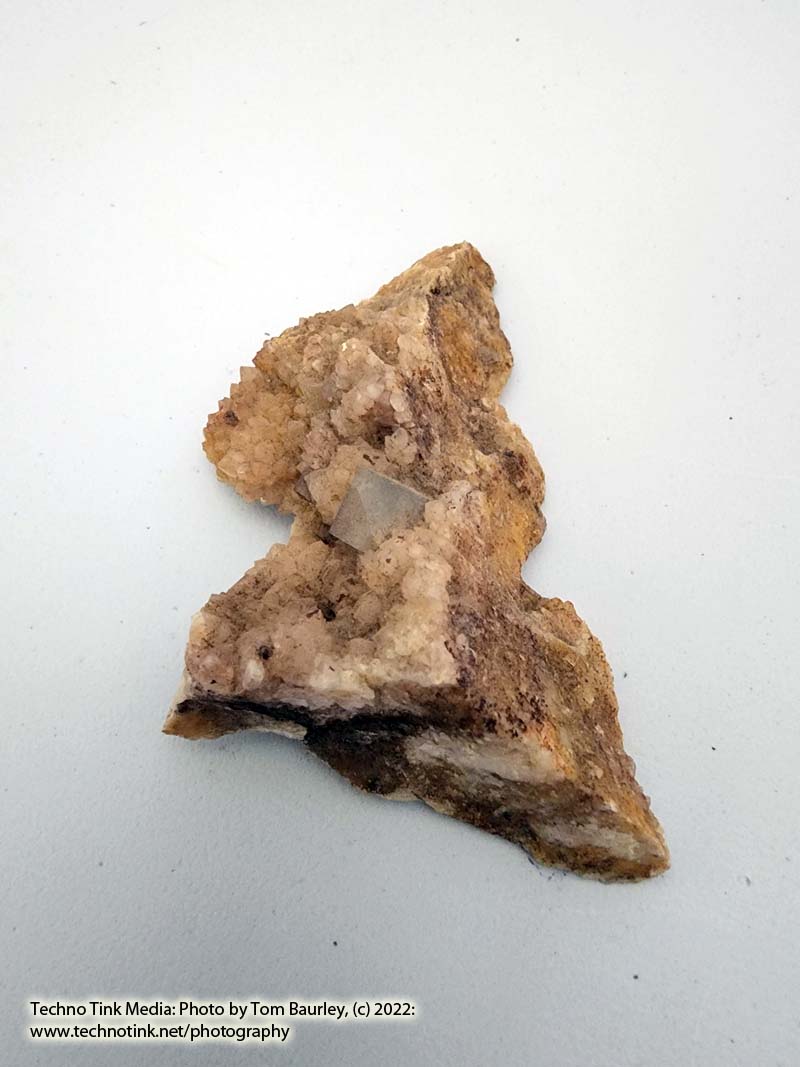 Medium sized Quart Crystal Chunk with Fluorite crystal approx 4x2x1.5 inches, 3.1 oz
