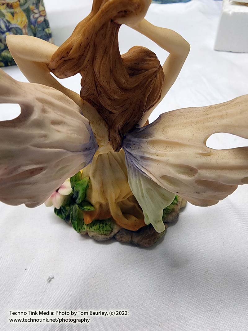 Summit Collection Seated Fairy Girl Playing with Hair Figurine (Damaged) - Image 6