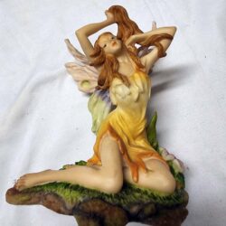 Summit Collection Seated Fairy Girl Playing with Hair Figurine (Damaged)