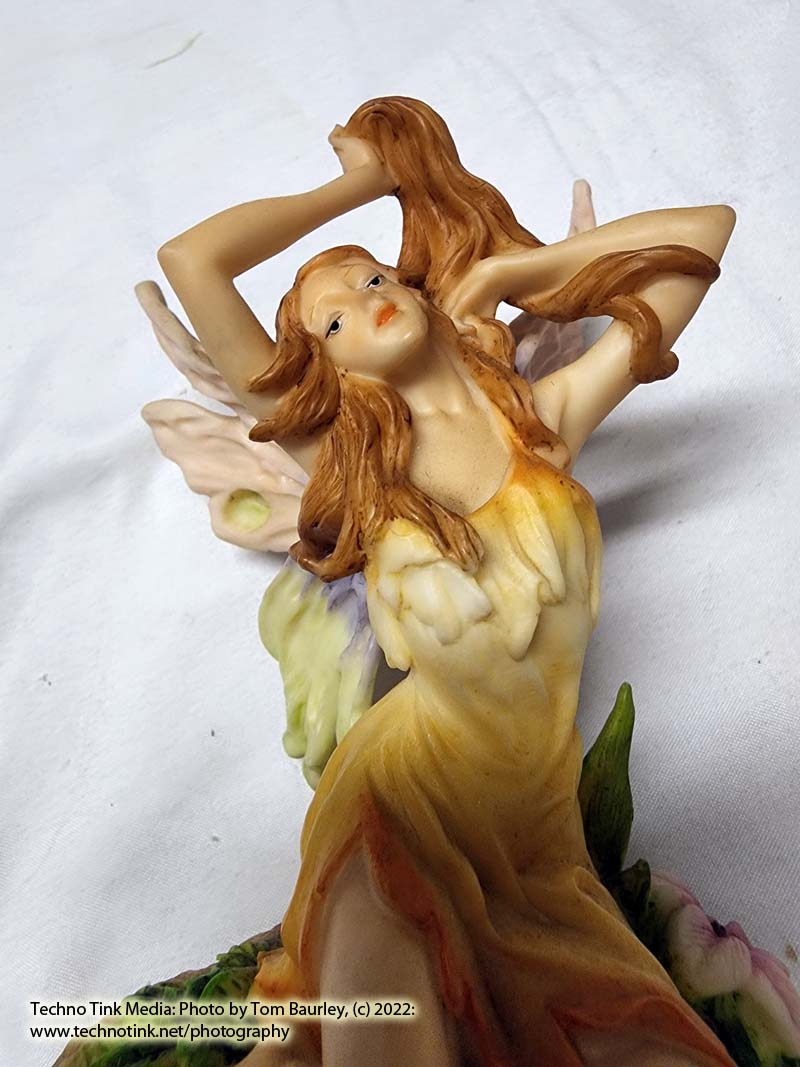 Summit Collection Seated Fairy Girl Playing with Hair Figurine (Damaged) - Image 11