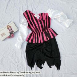 Large Pink/Black/White Sexy Pirate Outfit