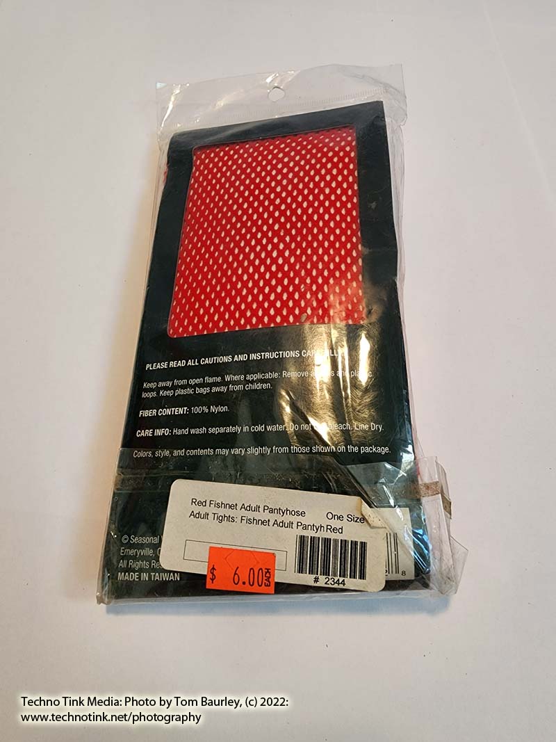 Red Adult Fishnet Pantyhose - Image 4