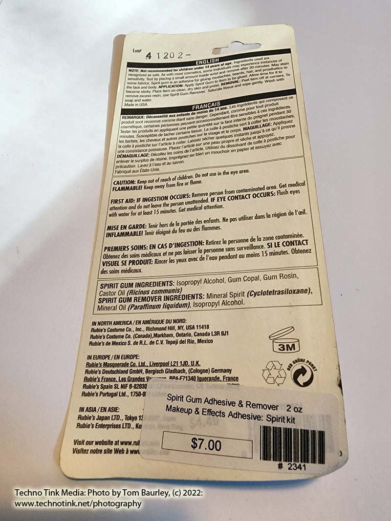 Rubies Spirit Gum Adhesive and Remover - Image 7