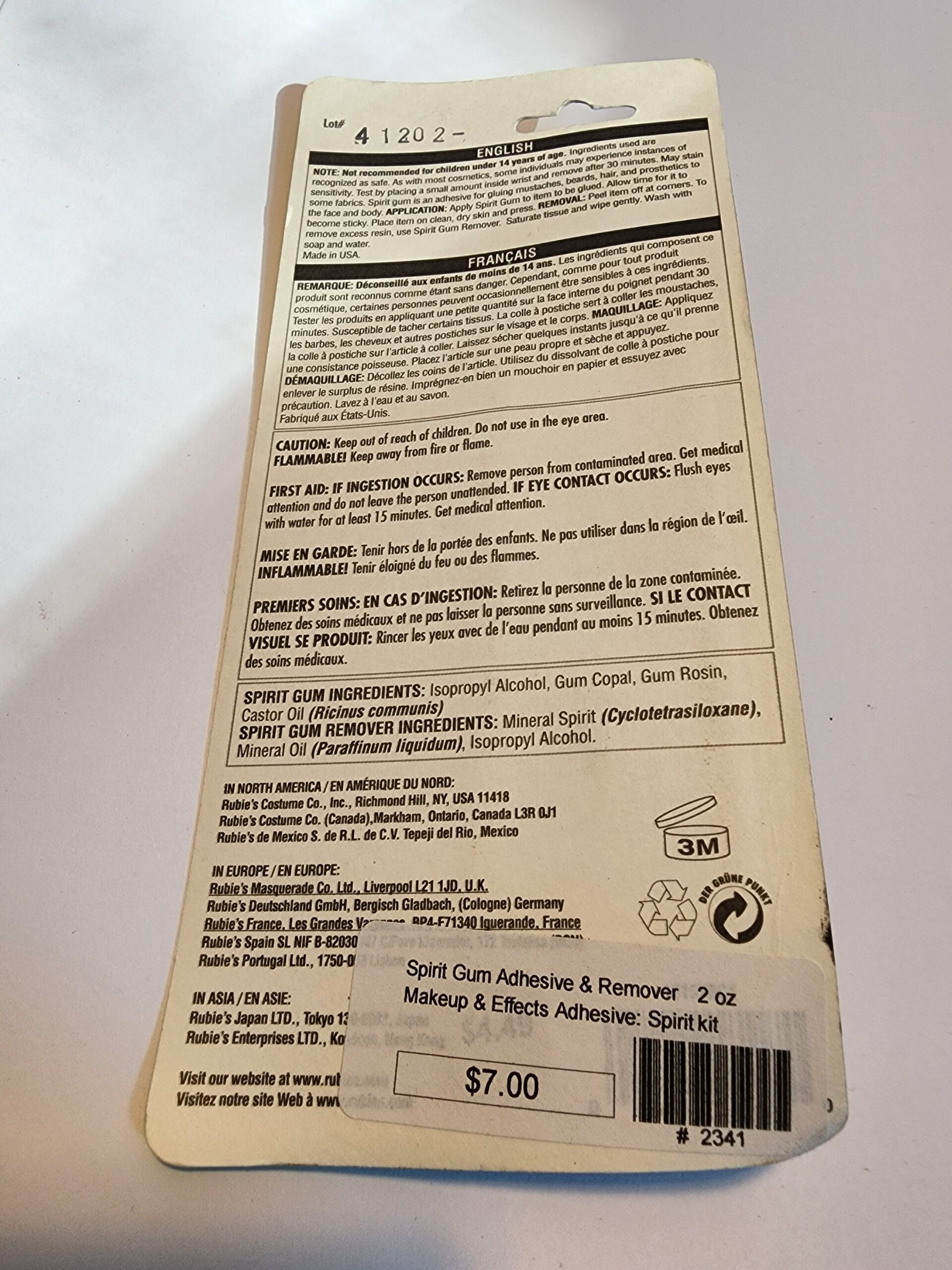 Rubies Spirit Gum Adhesive and Remover - Image 4