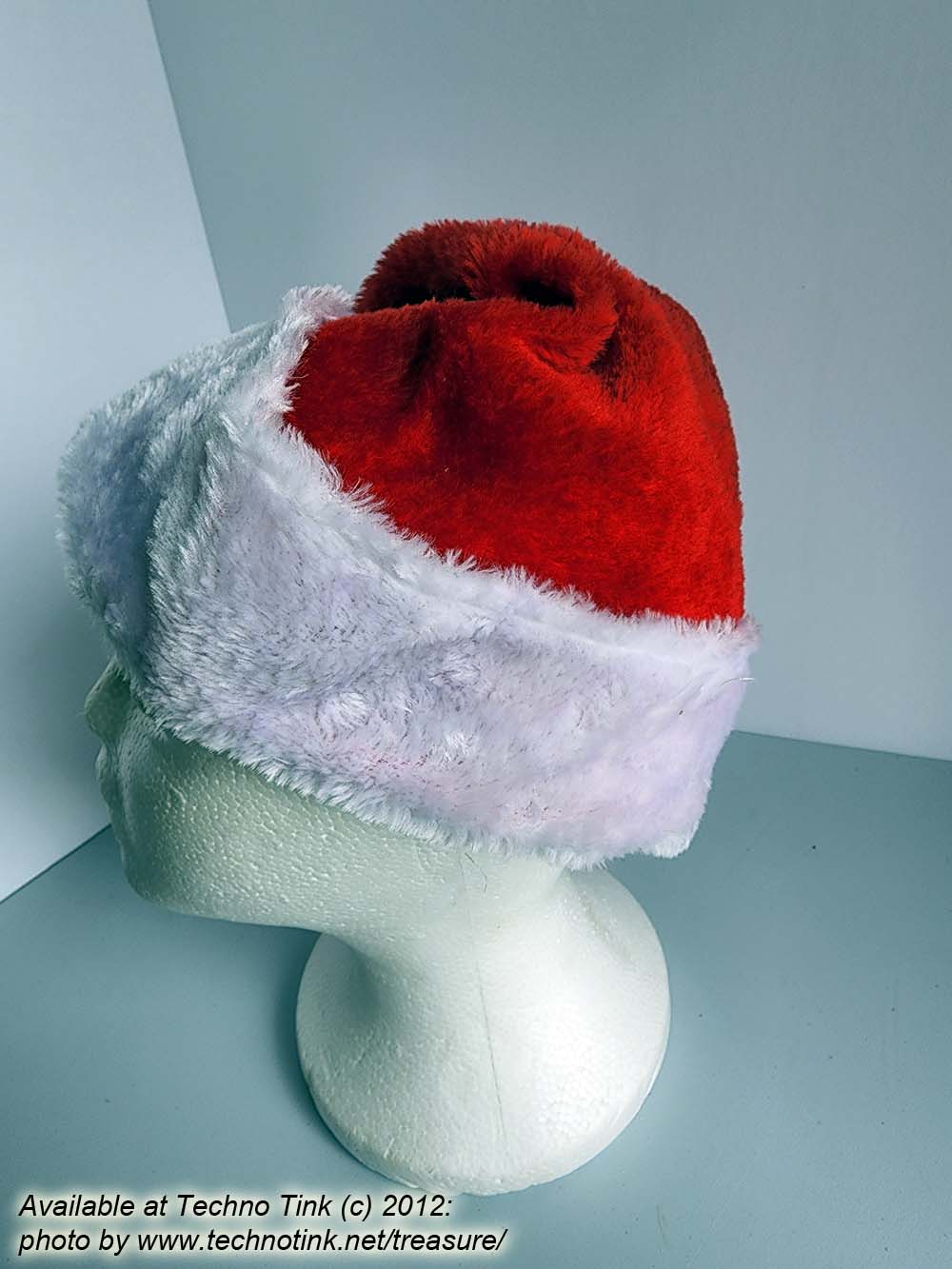 Plush Red Santa Hat with White Trim and Tassle - Image 7