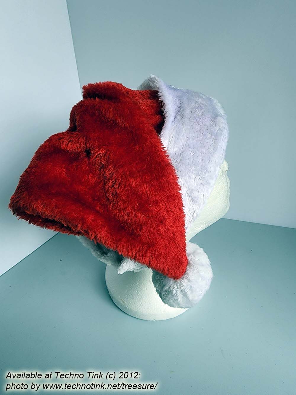 Plush Red Santa Hat with White Trim and Tassle - Image 9