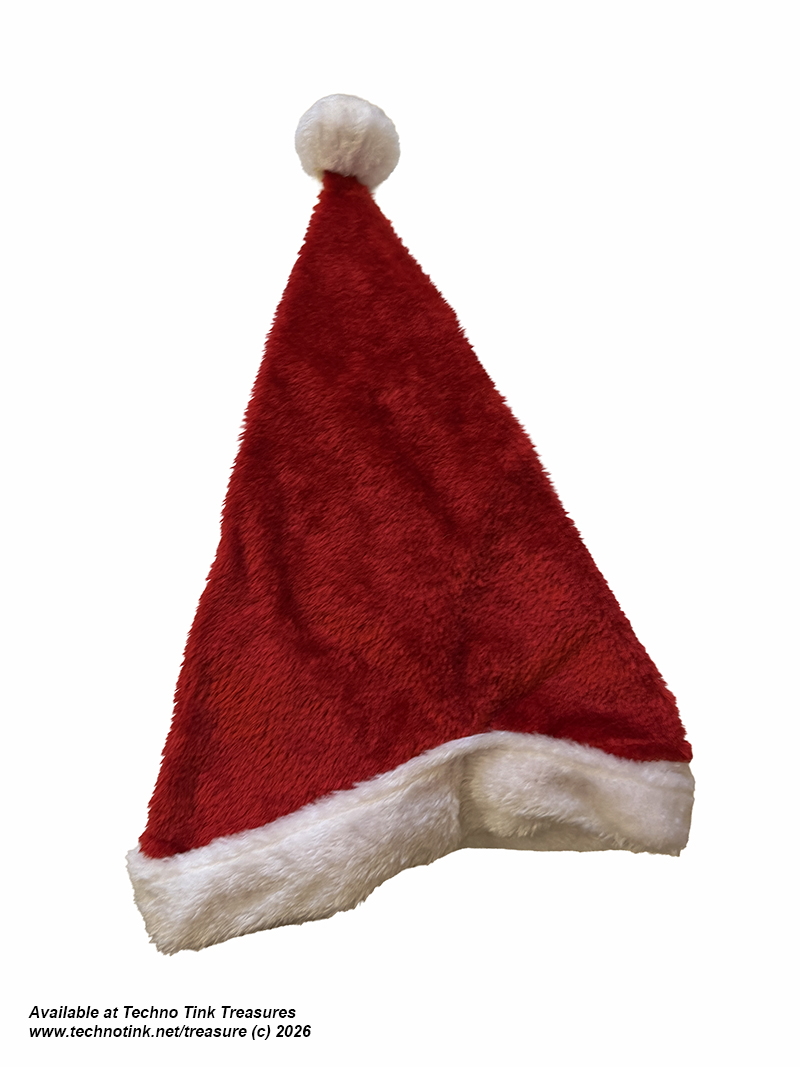 Plush Red Santa Hat with White Trim and Tassle - Image 10