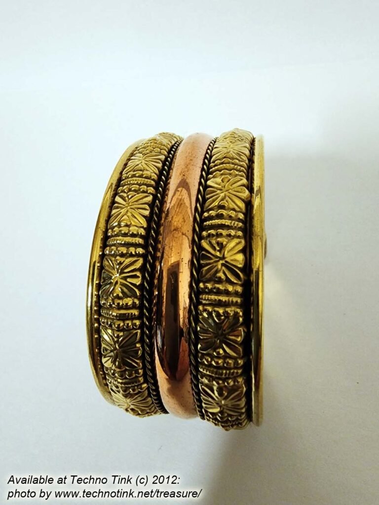 32 MM Metal Brass and Copper Cuff Bracelet from India
