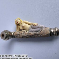 Clay/Resin sculpted Mermaid Pipe - Used
