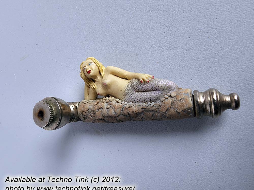 Clay/Resin sculpted Mermaid Pipe - Used