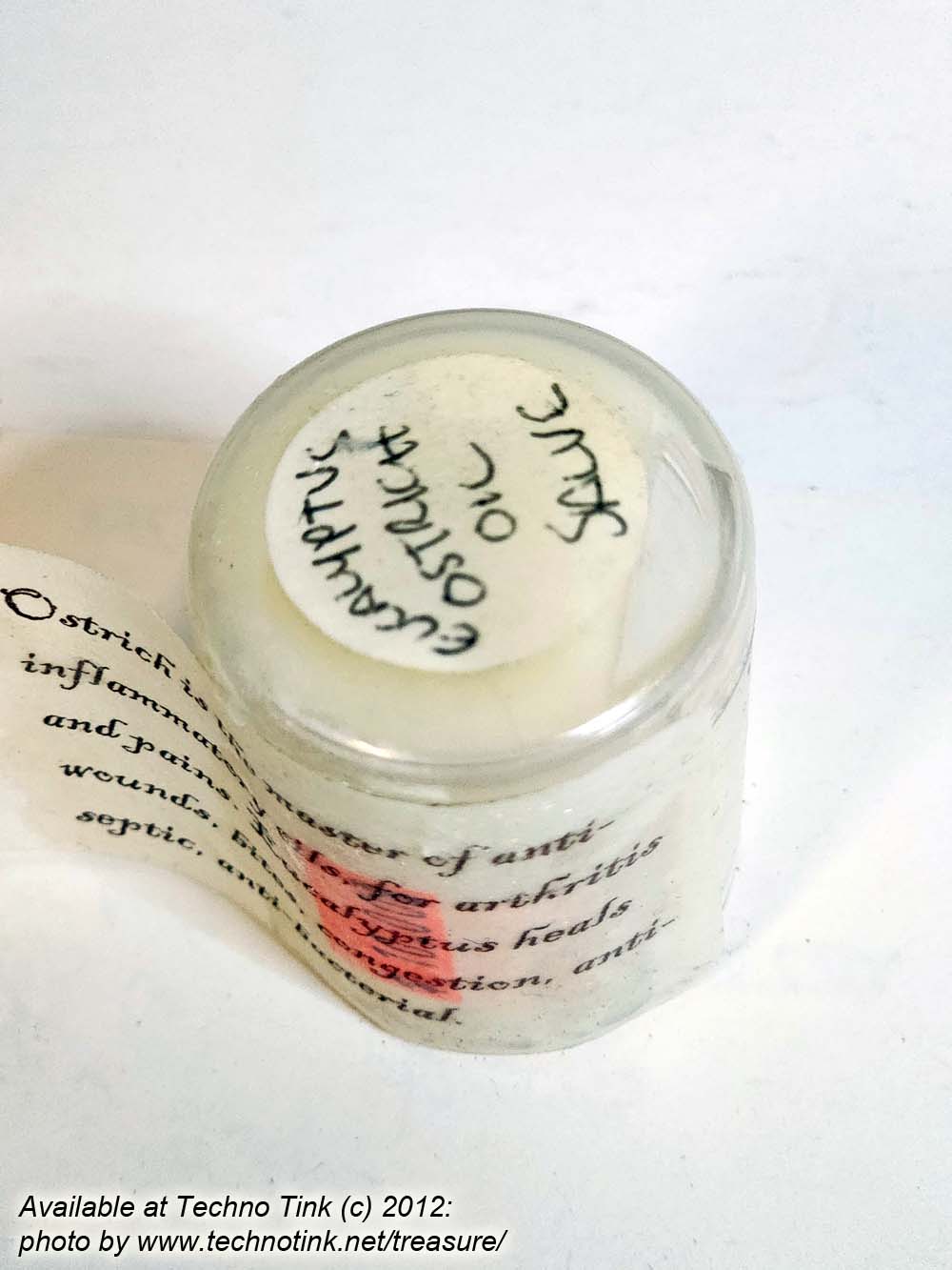 Small 1 oz Vial of Eucalyptus Hazelnut Ostrich Oil Salve - Image 3