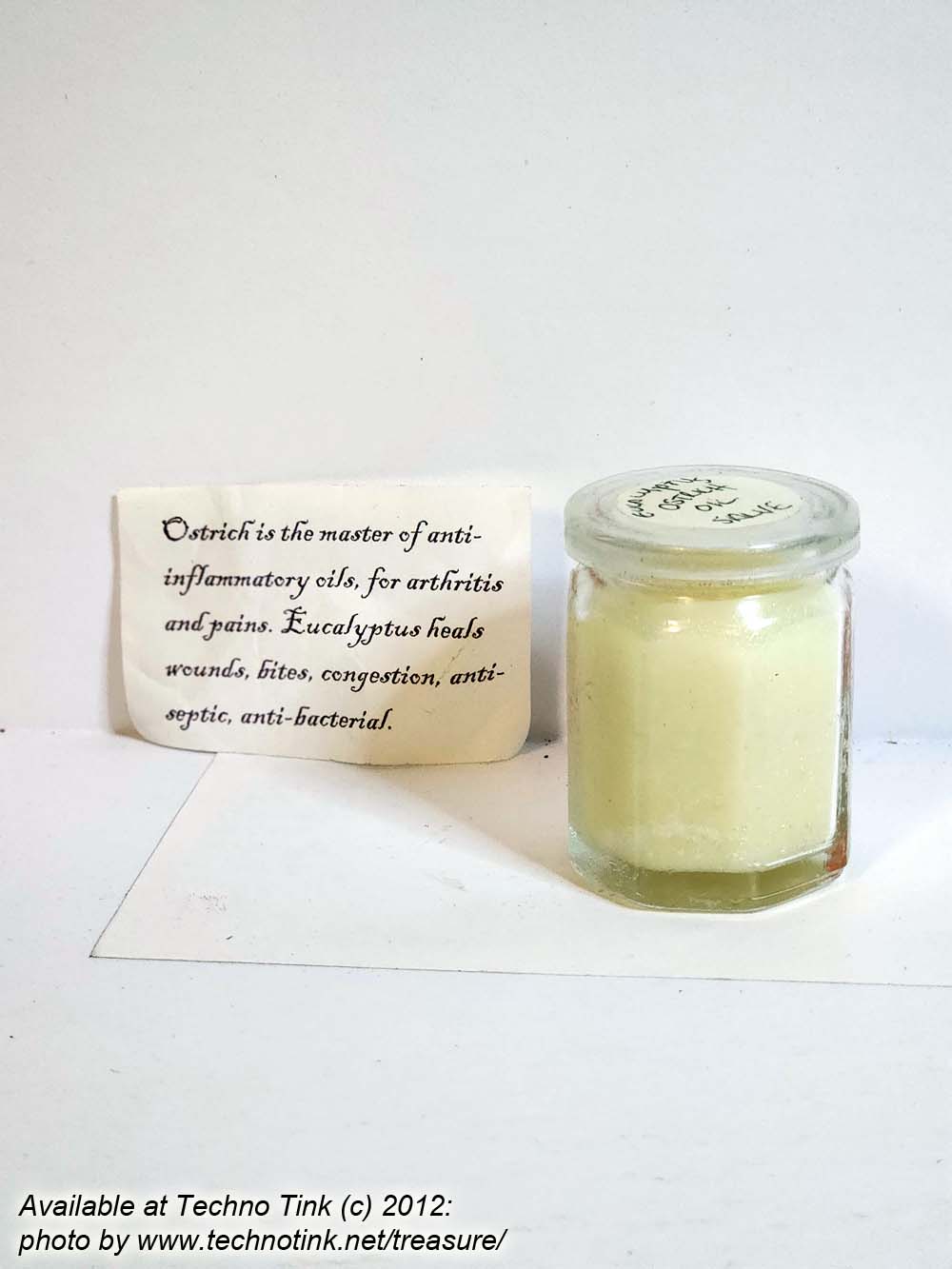 Small 1 oz Vial of Eucalyptus Hazelnut Ostrich Oil Salve - Image 4