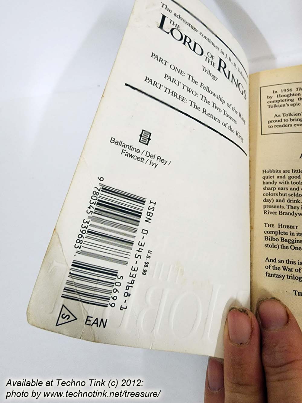 Used Paperback copy of J.R.R. Tolkien The Hobbit - Image 5