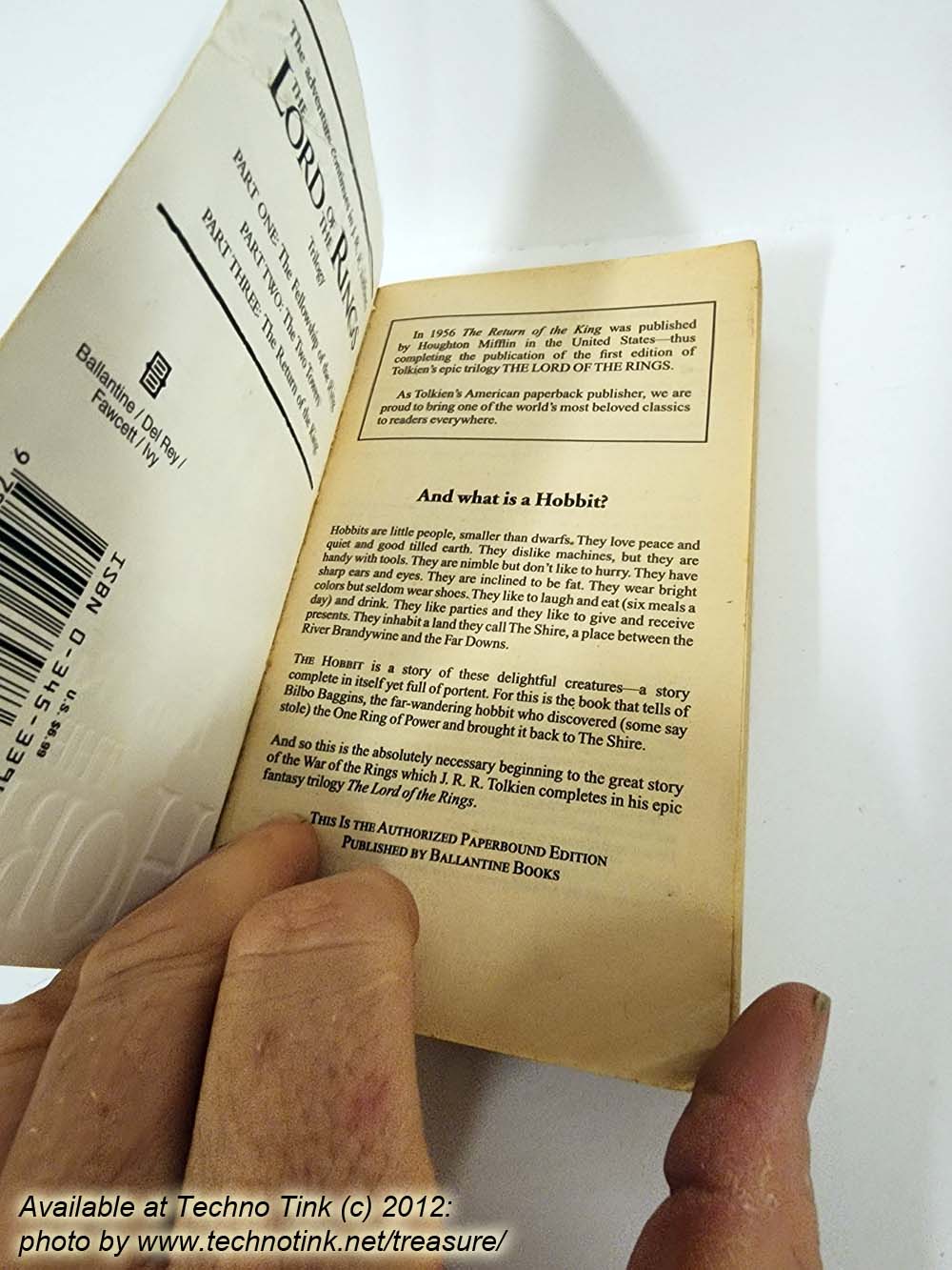 Used Paperback copy of J.R.R. Tolkien The Hobbit - Image 6