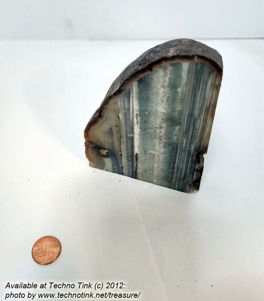 Banded striped Agate Cut Agate Bookend 4.5 x 3 x 2
