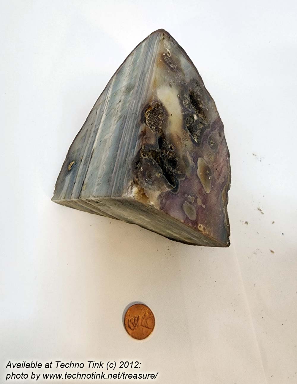 Banded striped Agate Cut Agate Bookend 4.5 x 3 x 2 - Image 8