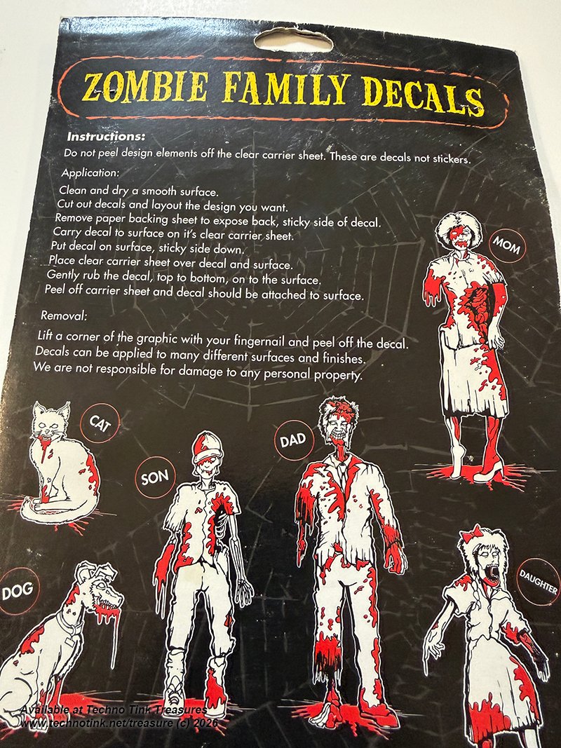 Zombie Family Decals - Family - Mom, dad, Son, daughter, Cat, Dog - Image 14