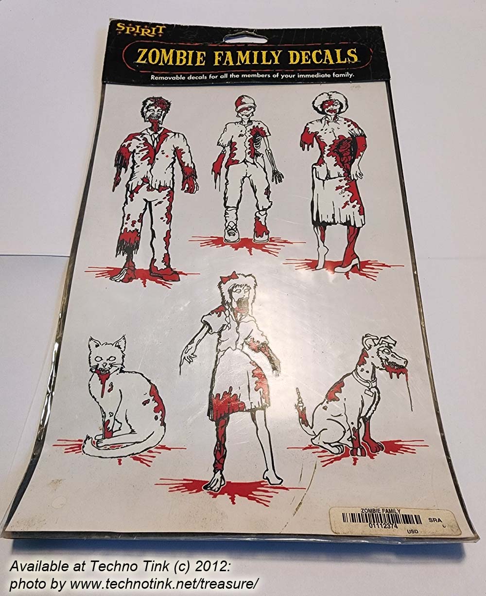 Zombie Family Decals - Family - Mom, dad, Son, daughter, Cat, Dog