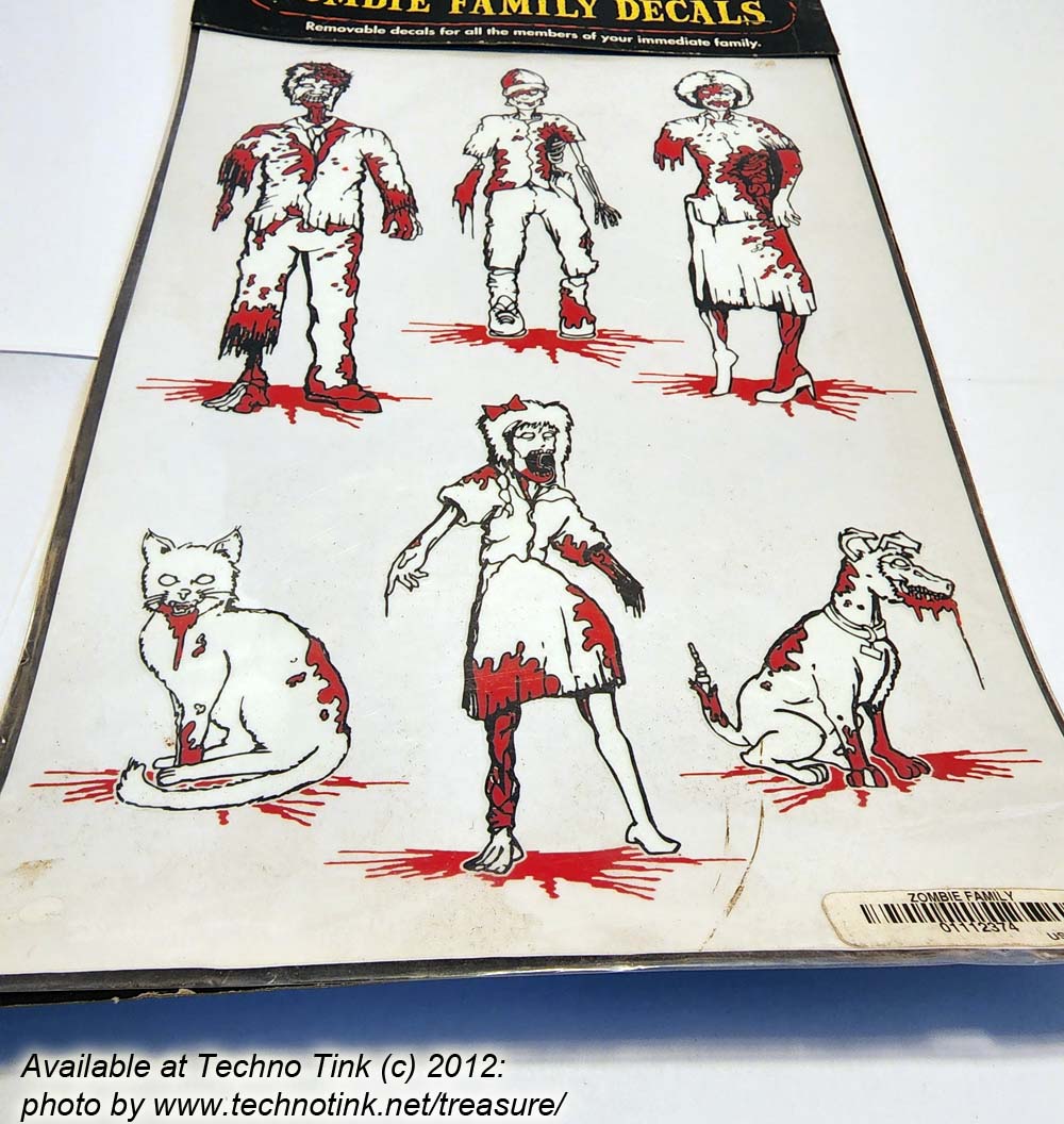 Zombie Family Decals - Family - Mom, dad, Son, daughter, Cat, Dog - Image 3
