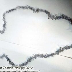 string of clear quartz stone chips string 34" x 1/8"