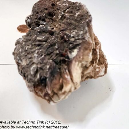 Small chunk of Gypsum with micro crystals growing on it 4" x 3" x 3"
