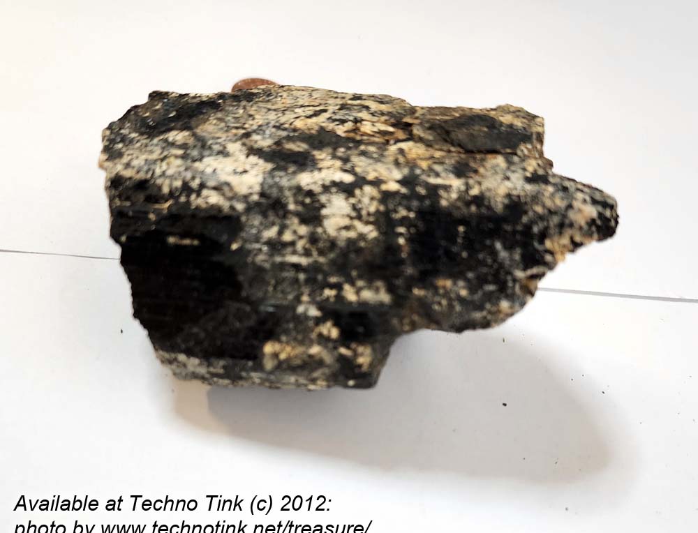 Raw chunk of Black Tourmaline 4x3x2