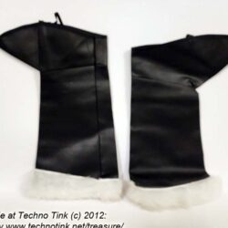 Pair of Black Santa Boot Covers