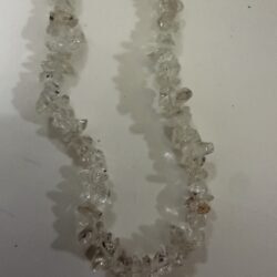 Quartz-Like Clear Stone Chip Strand 34" Endless Necklace or Beading Supply
