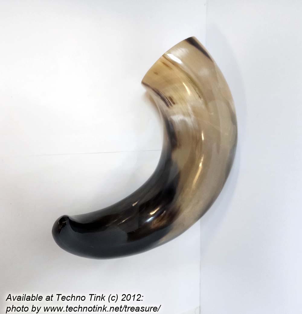Water Buffalo Viking Drinking Horn 18-20 inch / 4-5 inch base (HR100-20A) - Image 4