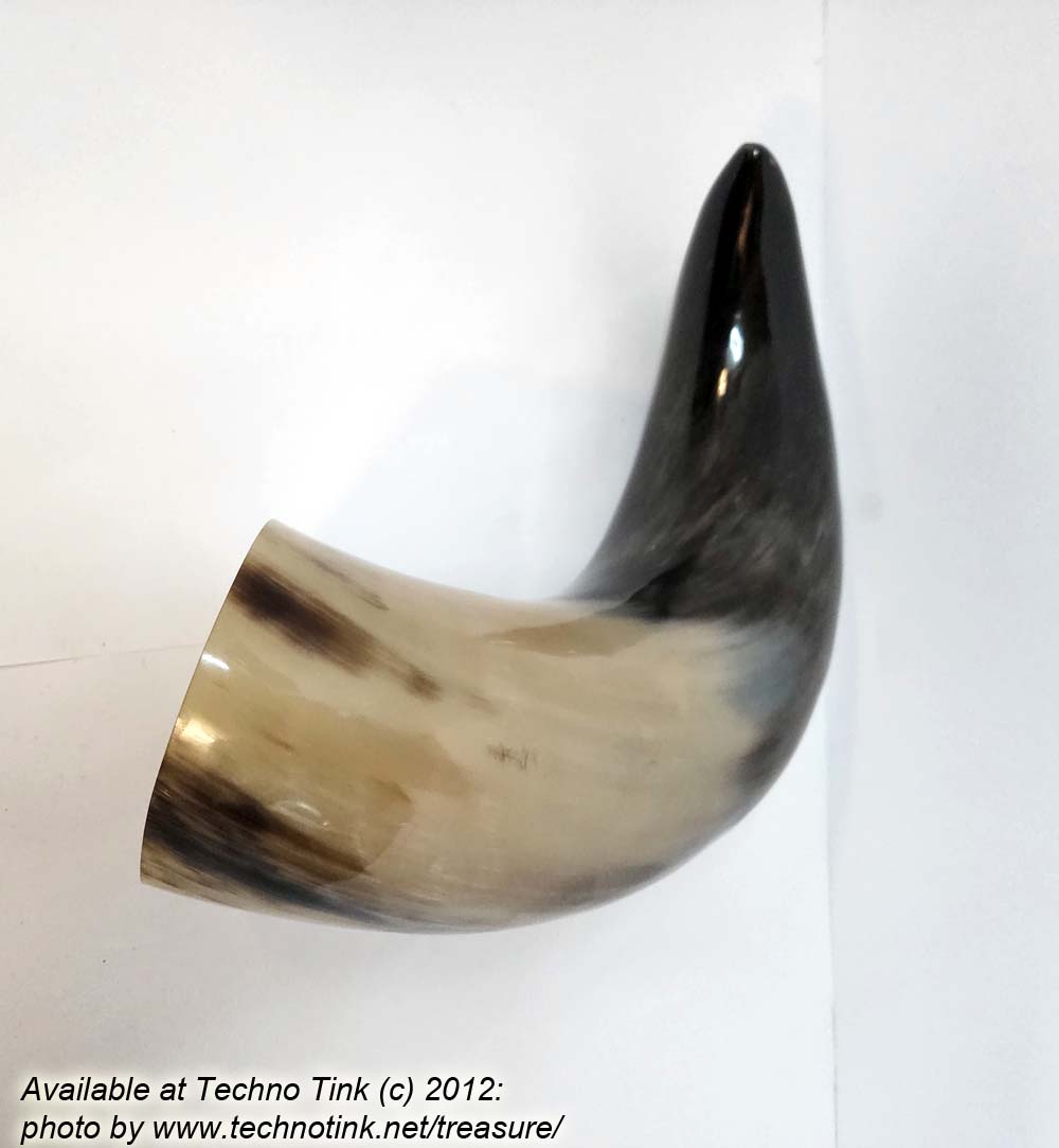 Water Buffalo Viking Drinking Horn 18-20 inch / 4-5 inch base (HR100-20A) - Image 13