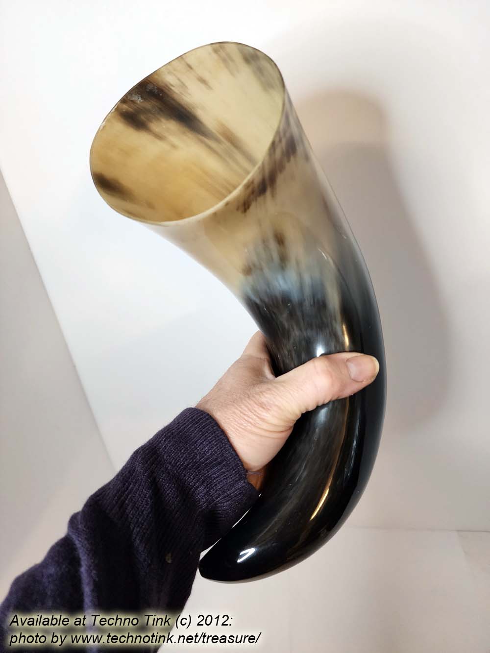 Water Buffalo Viking Drinking Horn 18-20 inch / 4-5 inch base (HR100-20A) - Image 15