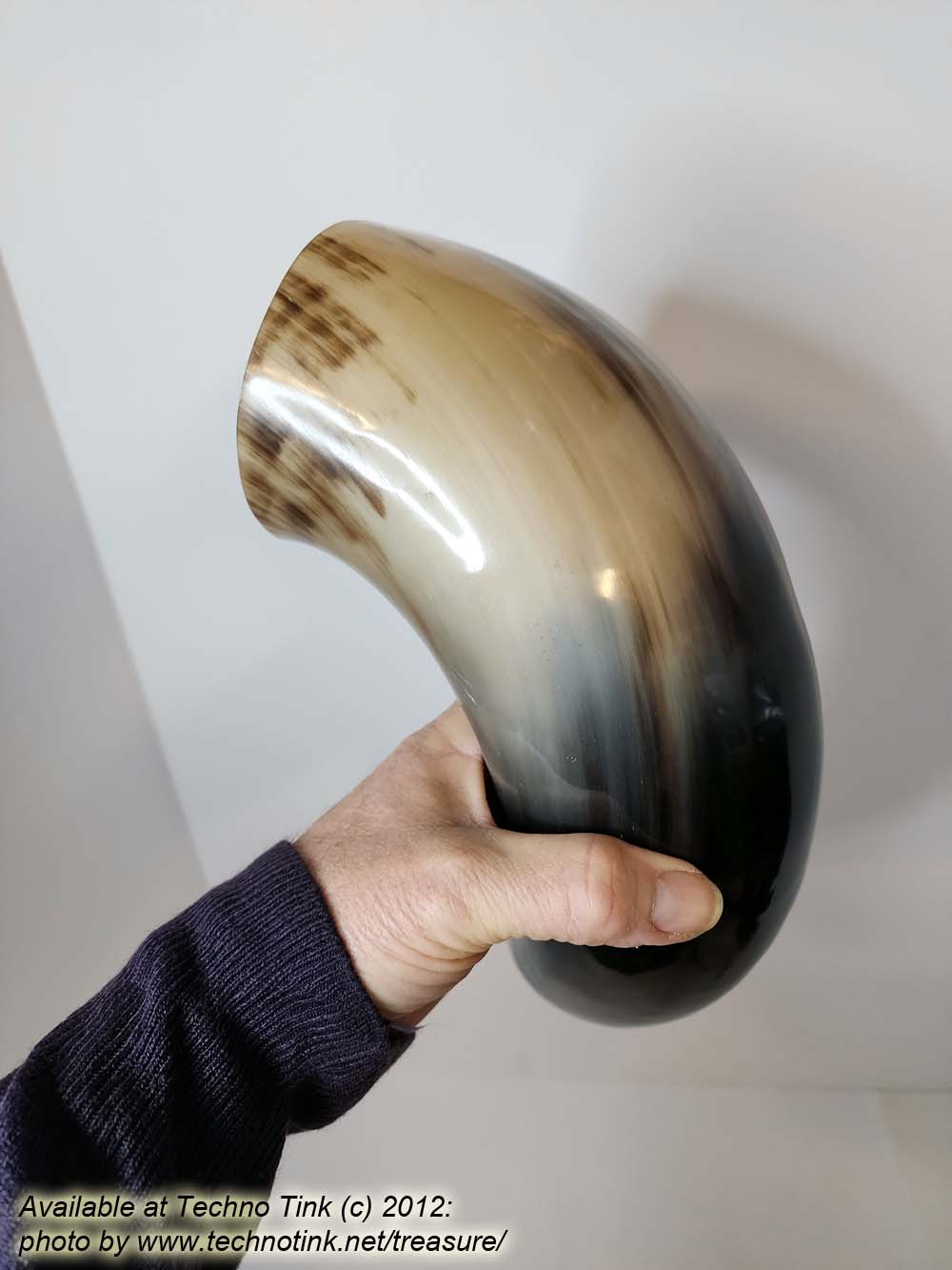 Water Buffalo Viking Drinking Horn 18-20 inch / 4-5 inch base (HR100-20A) - Image 16